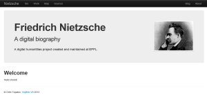 Nietzsche : A Digital Biography project website design for PC
